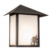 Meyda Tiffany 244160 - 8" Wide Seneca Winter Pine Right Wall Sconce