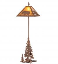 Meyda Tiffany 244686 - 77" High Lone Bear W/Lighted Base Floor Lamp